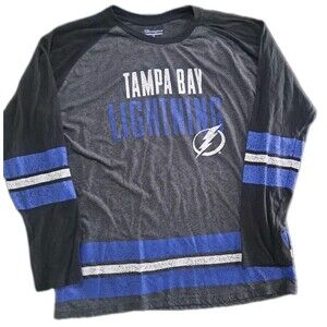 Tampa Bay Lightning NHL Gray Long Sleeve T-Shirt Men’s XL Champion Hockey Tee